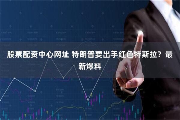 股票配资中心网址 特朗普要出手红色特斯拉？最新爆料