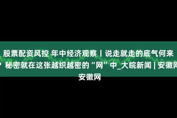 股票配资风控 年中经济观察丨说走就走的底气何来？秘密就在这张越织越密的“网”中_大皖新闻 | 安徽网